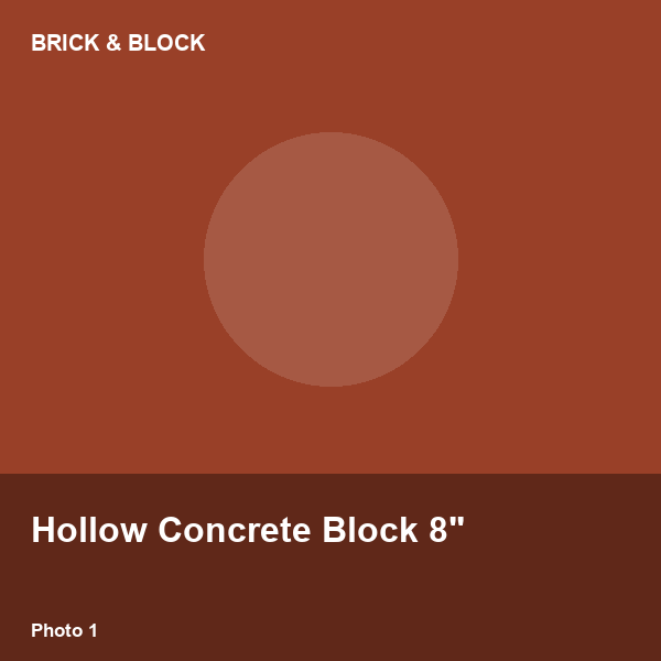 Hollow Concrete Block 8"